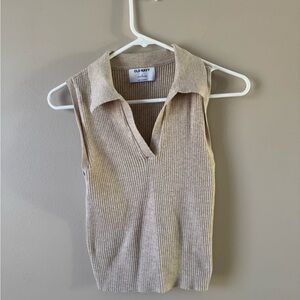 Old Navy Tan Ribbed Knit Top